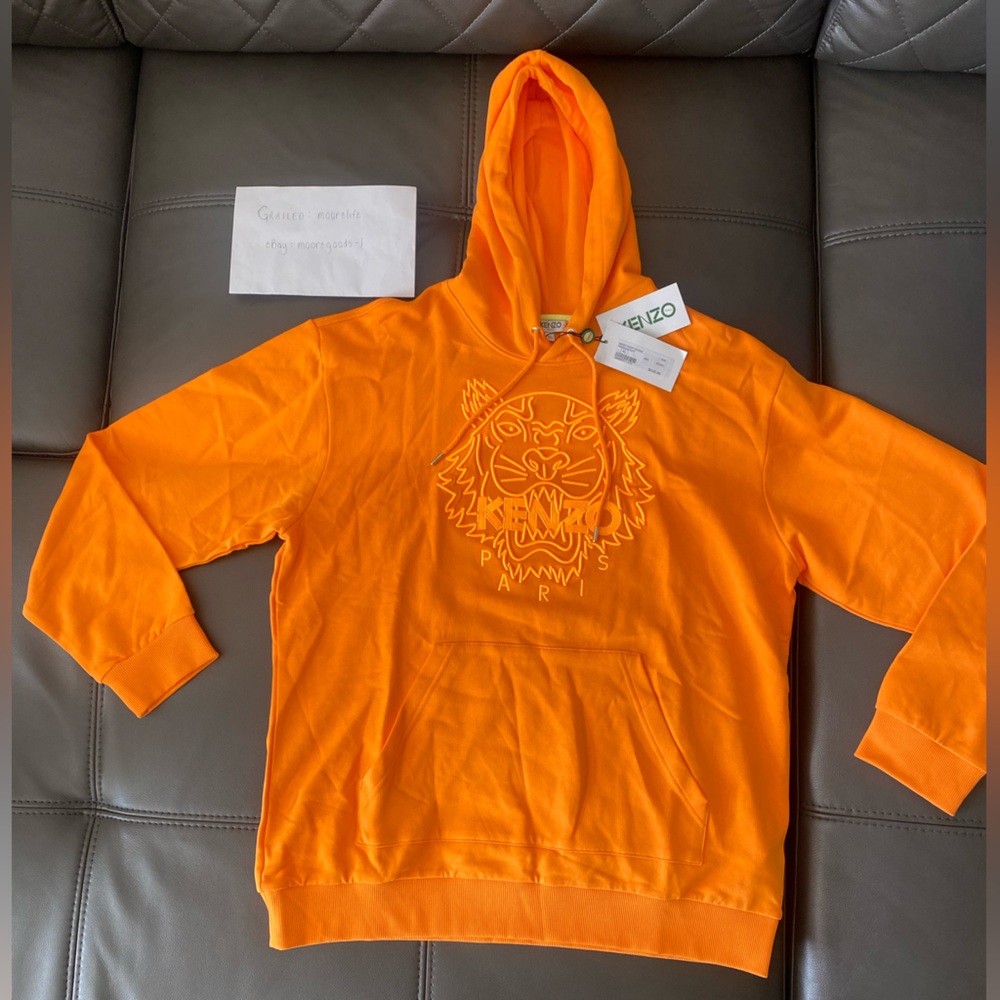 Orange Kenzo Hoodie, Men’s Size XL